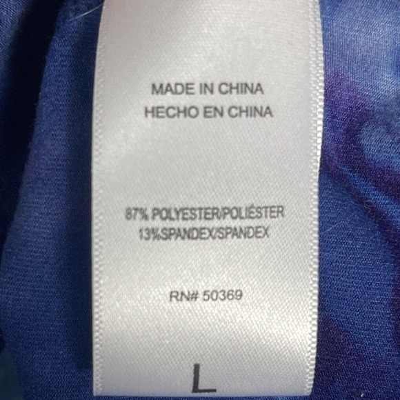 Juicy Couture Sport Womens Full Zip Athletic Jacket L Mock Neck Pockets Tie Dye - Picture 8 of 9